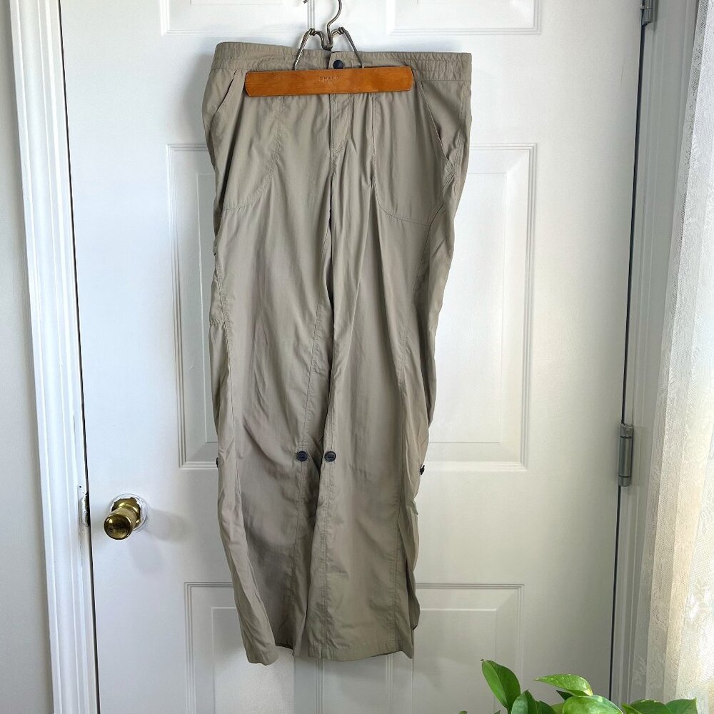 Eastern Mountain Sports Lightweight Nylon Khaki Hiking Fishing Outdoor Pants